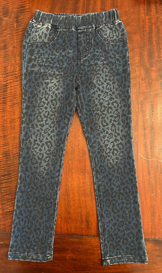 FLAPDOODLES  LEGGINGS LIKE JEANS EUC - size Youth - 6 (S)