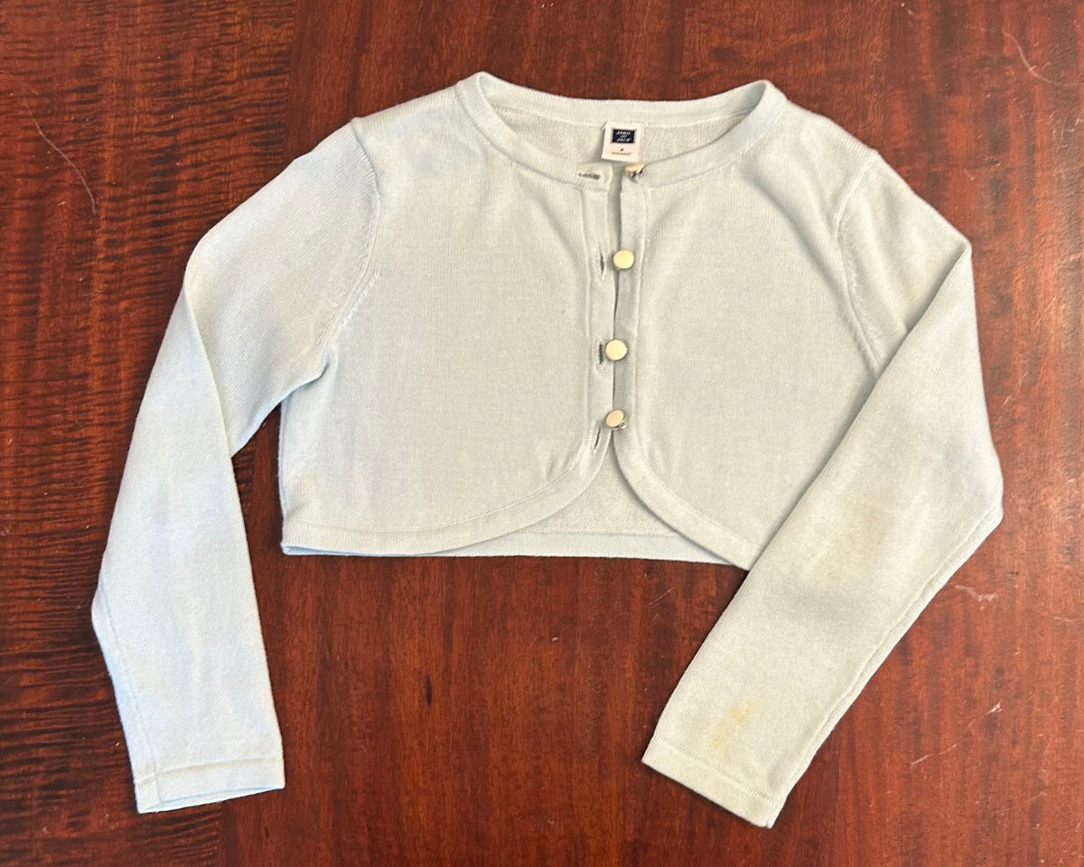JANIE & JACK LIGHT BLUE EUC SWEATER - size Youth - 4 (XS)