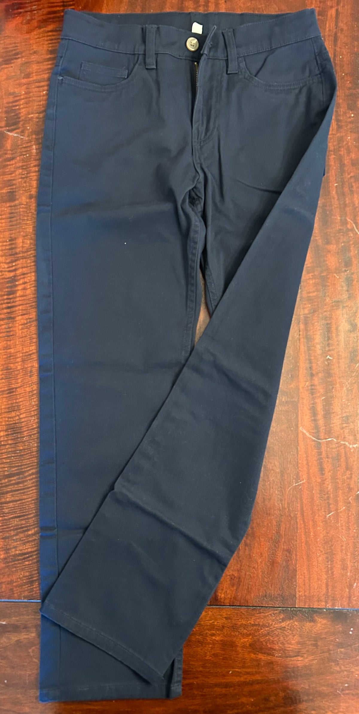 NAUTICA COTTON NAVY PANTS EUC ADJUST WAIST - size Youth - 14 (XL)