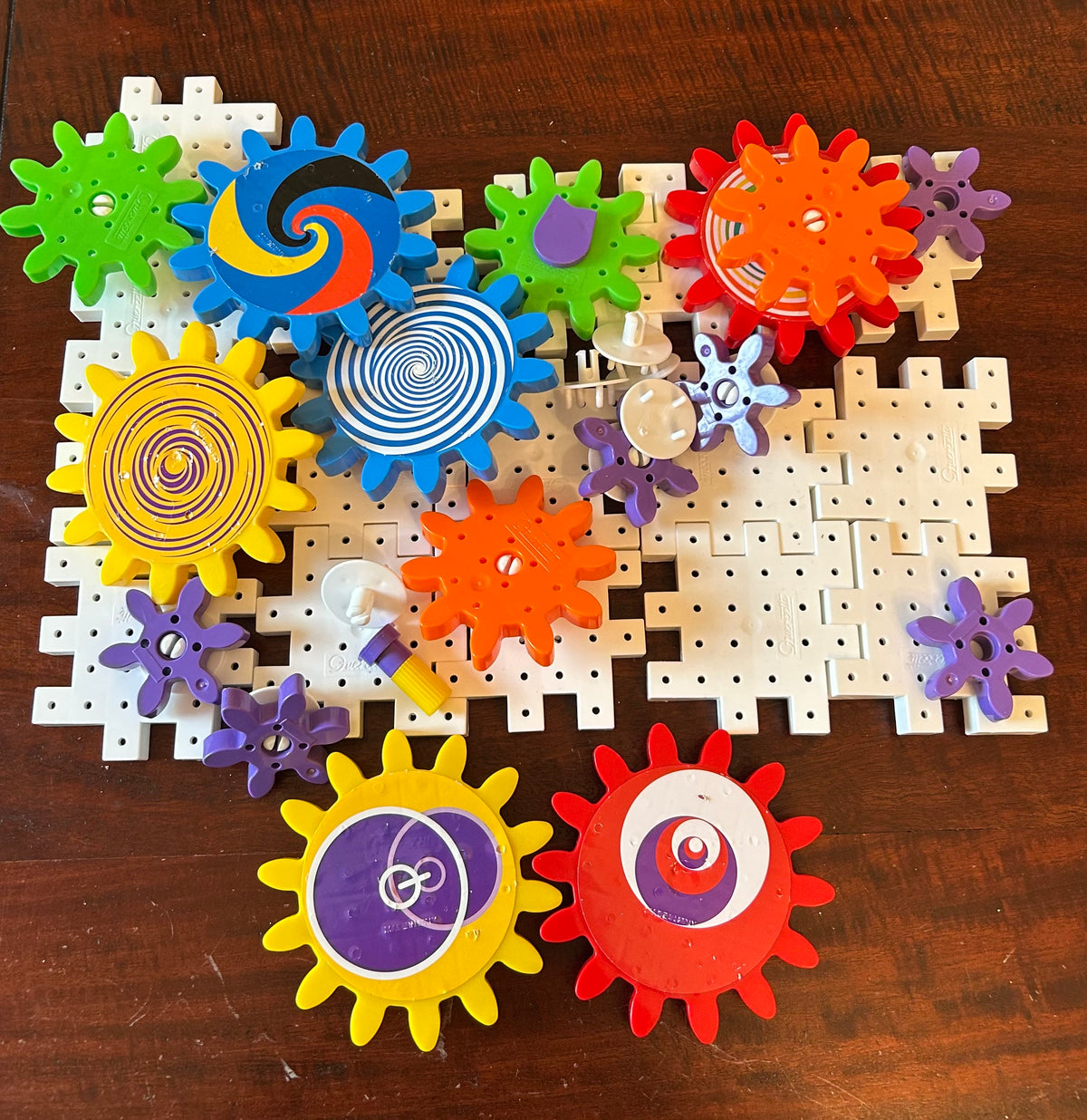 ROTATING INTERLOCKING GEAR PUZZLE NO BOX