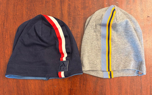 COTTON BEANIES WINTER GRAY & BLUE VGUC 5YO