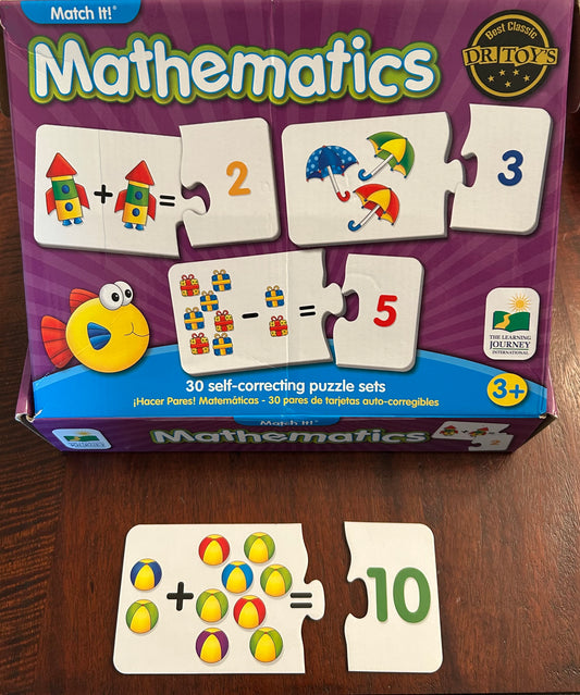 MATHETHEMATICS PUZZLE PICTURES & NUMBERS 3+