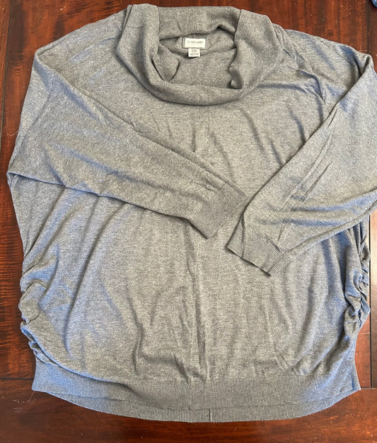 MATERNITY GRAY SWEATER GUC SOFT PLENTY OF ROOM - size Women - 3X (24/26W)