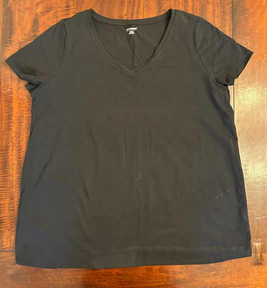 MOTHERHOOD BLACK COTTON T-SHIRT GUC - size Women - 2X (20/22W)