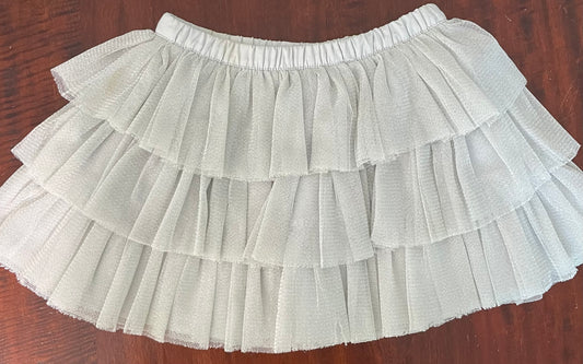 GYMBOREE silver sparkly tutu skirt w lining PLAY - size Toddler - 4T