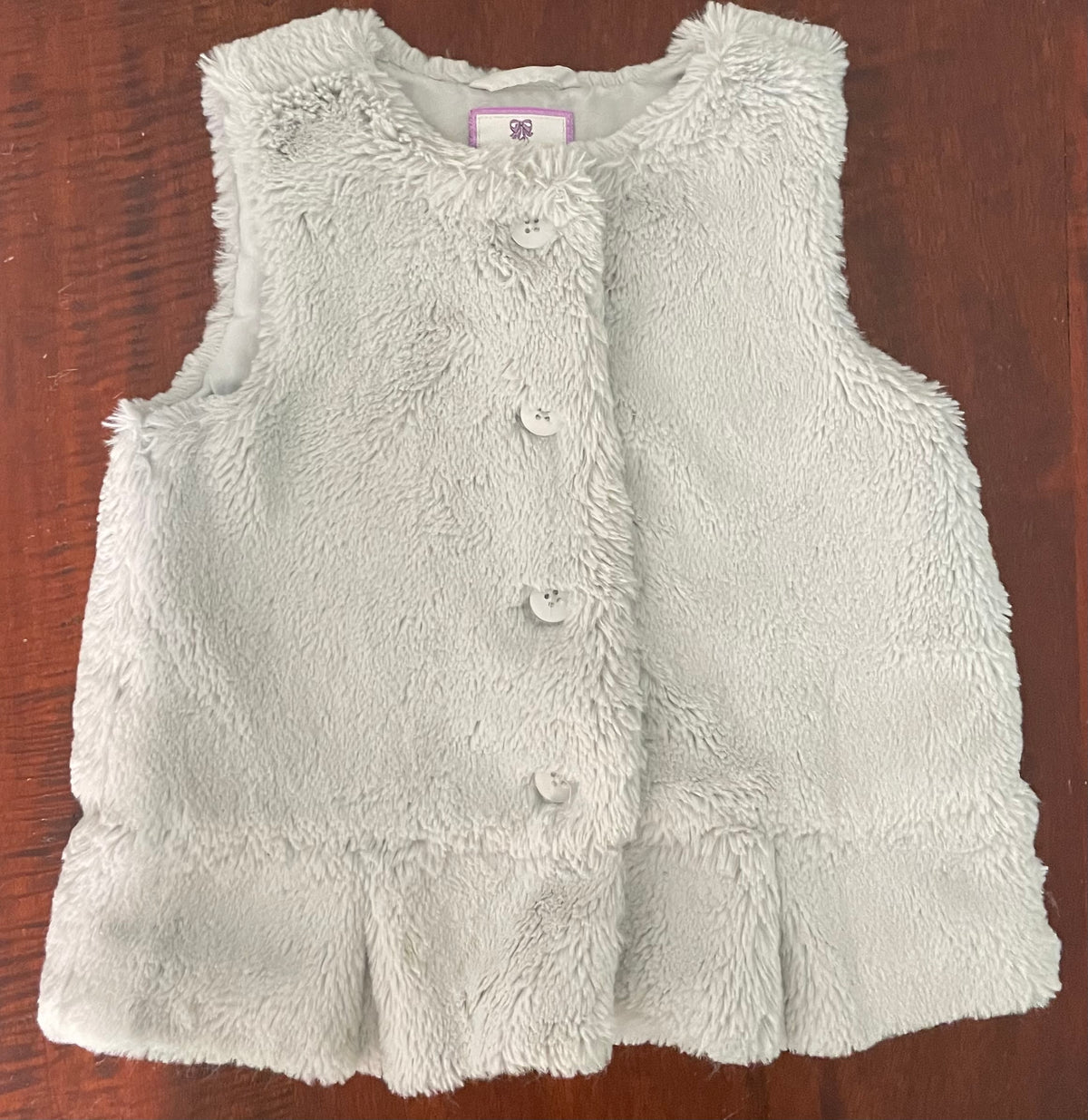 GYMBOREE gray fake fur vest EUC - size Toddler - 5T
