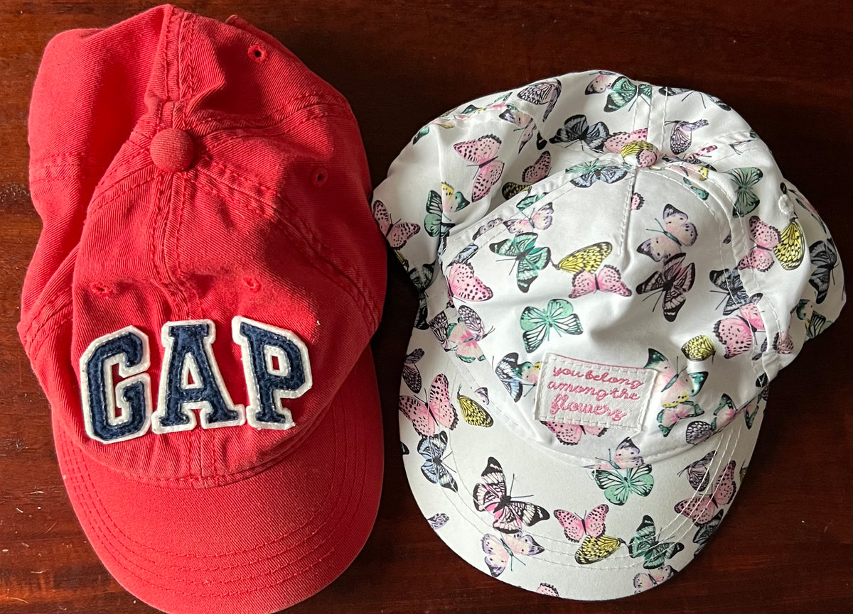 H&M & GAP hats butterflies white & red
