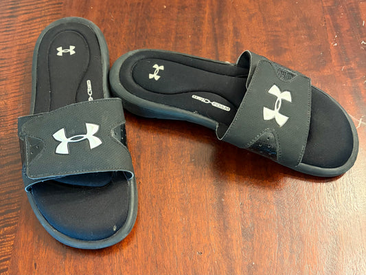 UNDERARMOR FOAM SLIDE BLACK GUC ADJUSTABLE - size Shoes - Adult 7