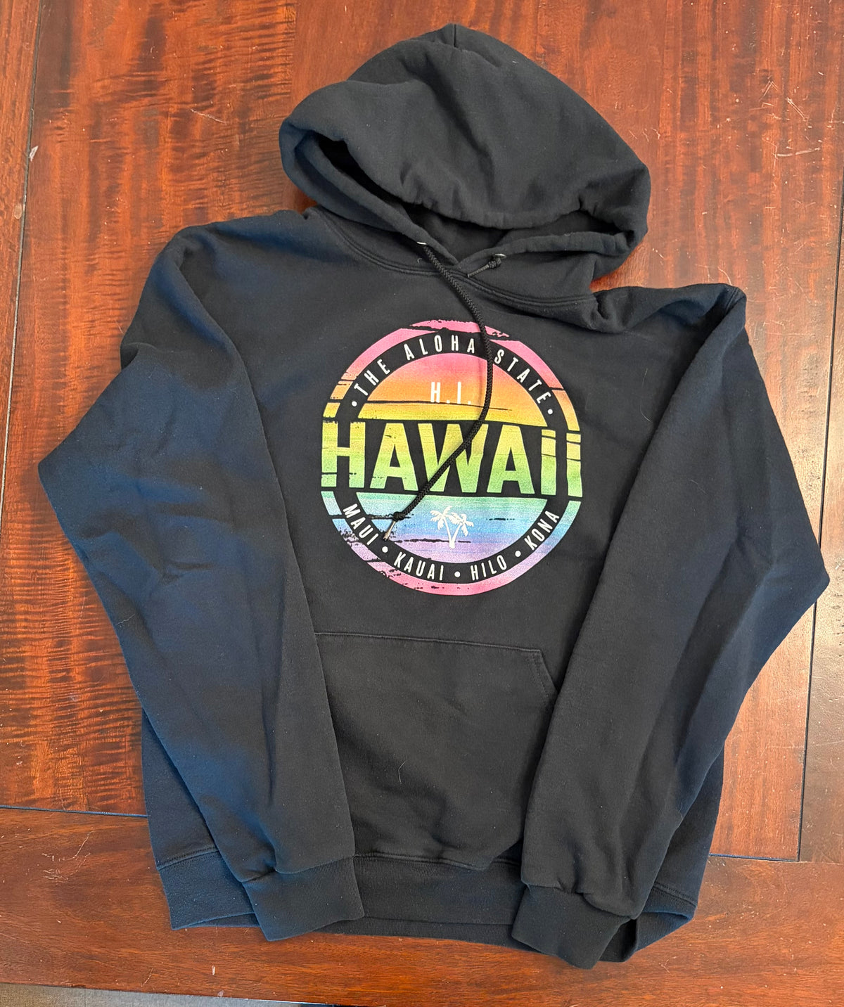 BLACK HOODIE HAWAII PLAY - size Youth - 12 (L)