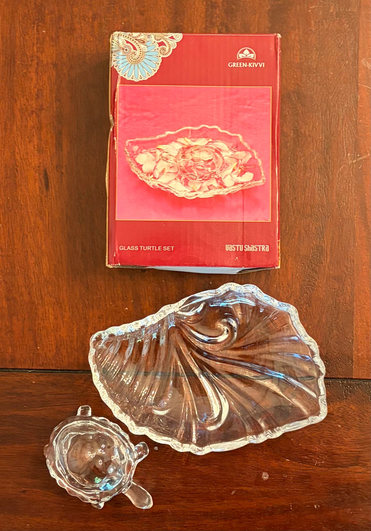 GLASS TURTLE SET FENG SHUI NEW