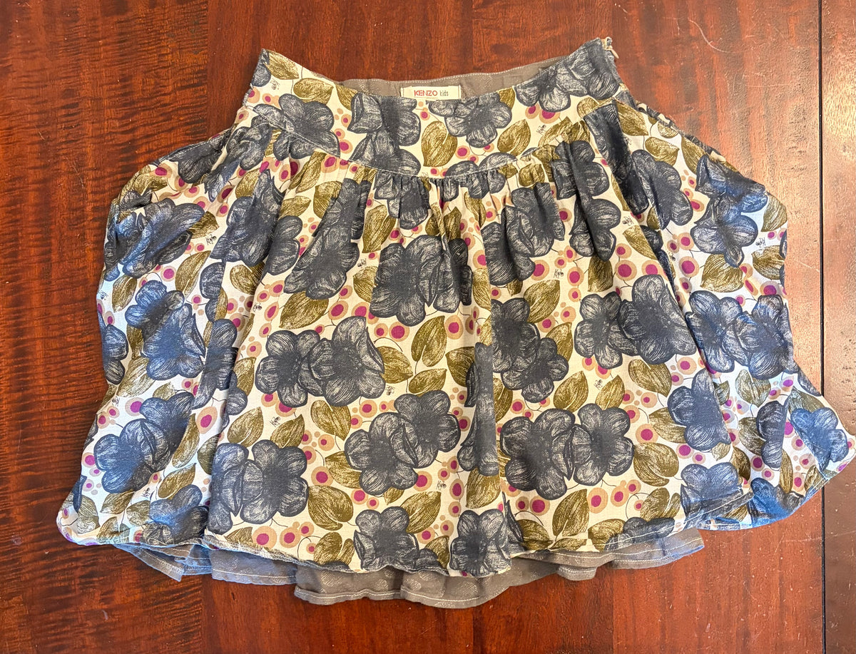 KENZO SKIRT FLOWERS POCKETS GUC - size Youth - 10 (L)