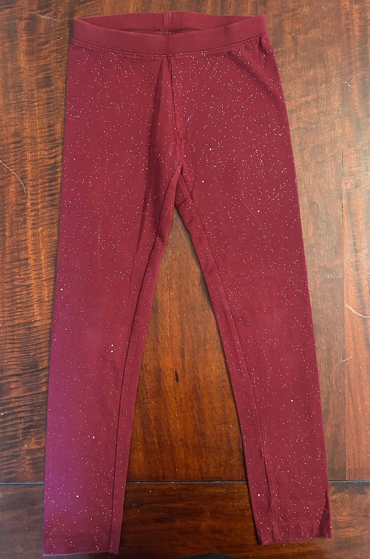 CAT&JACK BURGUNDY LEGGIN EUC COTTON - size Youth - 7 (S)