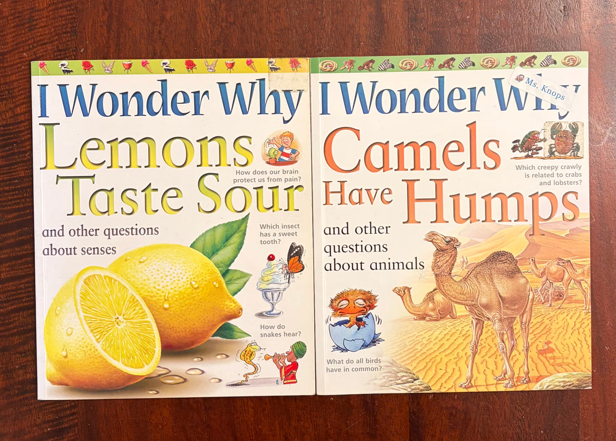 I WONDER WHY 2 BOOKS SENSES & ANIMALS
