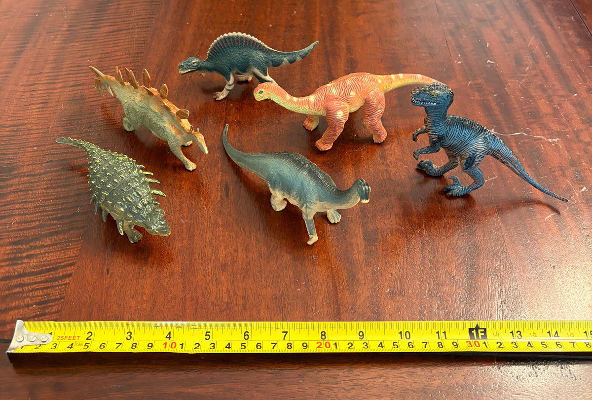 DINOSAUR FIGURES HARD PLASTIC 5-7INCH EUC