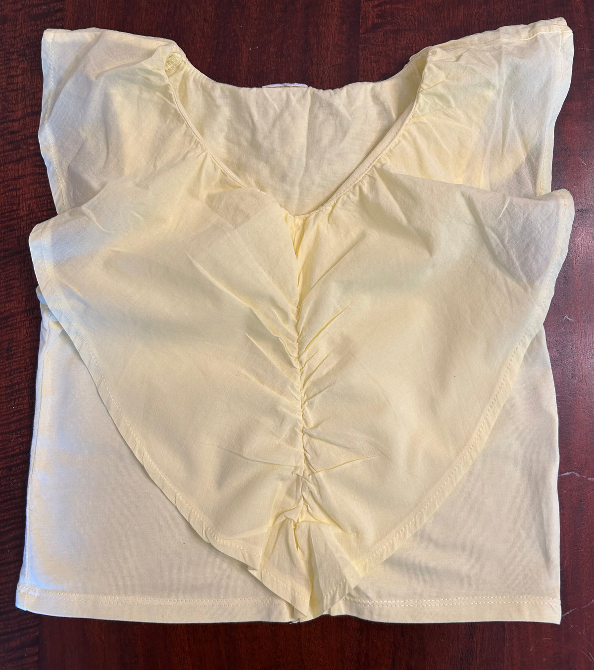 ZARA YELLOW COTTON TOP SLEEVLESS - size Youth - 6 (S)