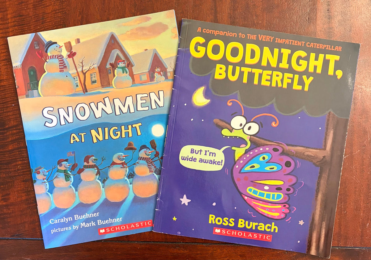 GOODNIGHT BUTTERFLY & SNOWMEN AT NIGHT