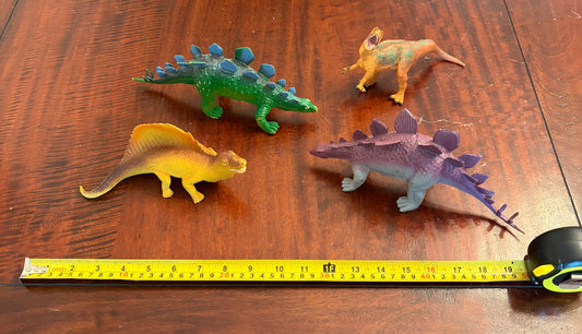 DINOSAUR FIGURES HARD PLASTIC 5-7 INCHES