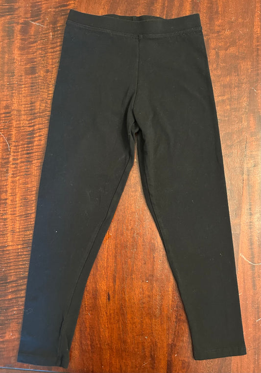BLACK COTTON LEGGINGS EUC - size Youth - 6 (S)
