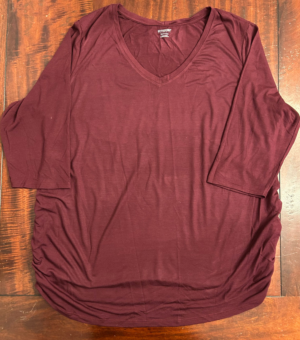 BURGUNDY MATTERNITY TOP EUC - size Women - 3X (24/26W)