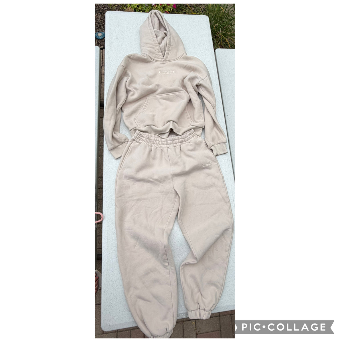 Comfrt Cream 2 piece Sweatshirt and pants - size Women - L (12/14)