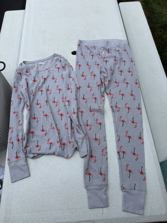 Old Navy 2 piece Gray flamingo PJs - size Women - S (4/6)