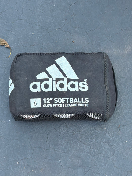 White softballs 12 inches
