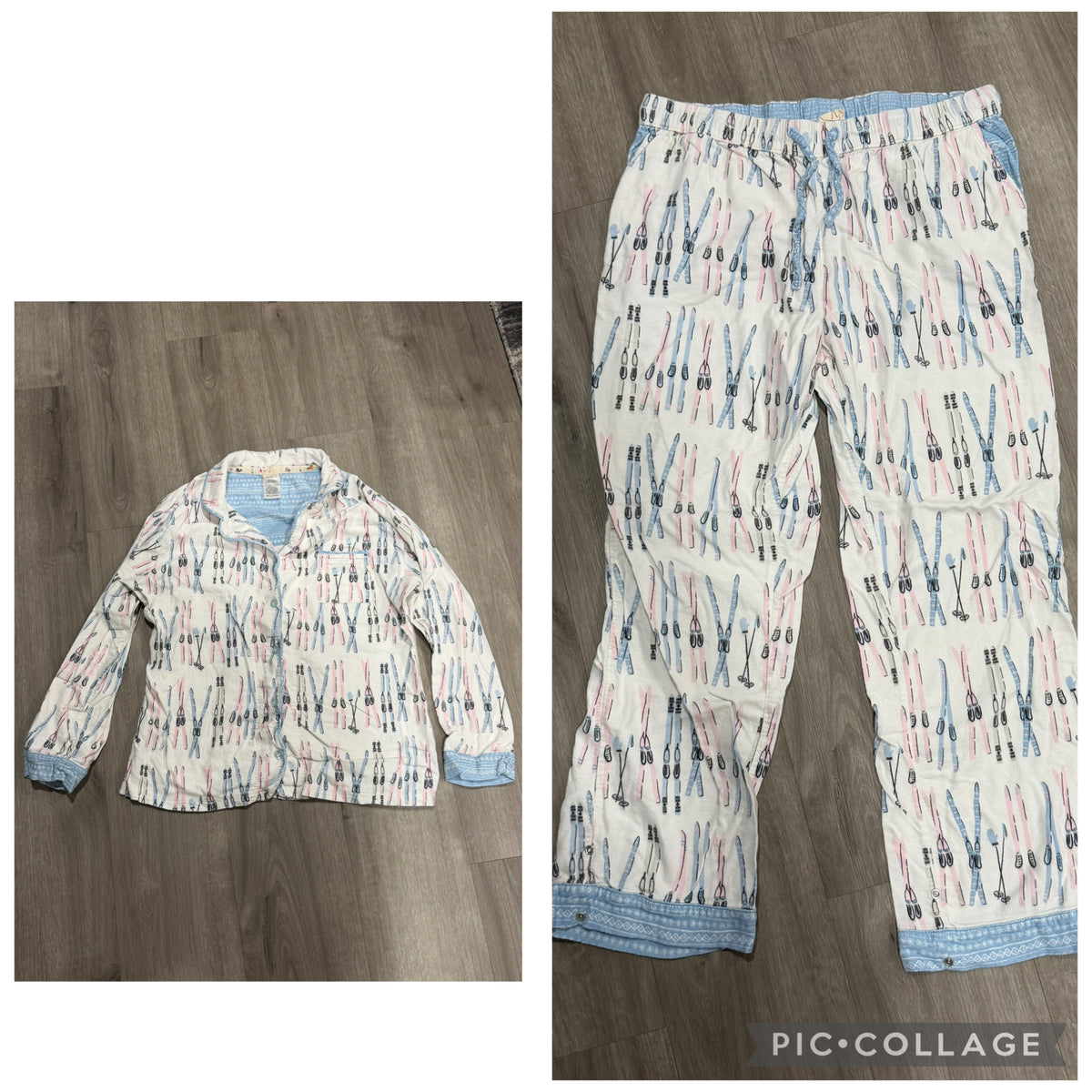 2 piece ski flannel Pjs - size Women - L (12/14)
