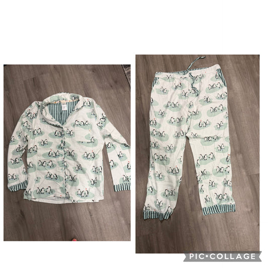 Flannel penguin 2 piece - size Women - L (12/14)