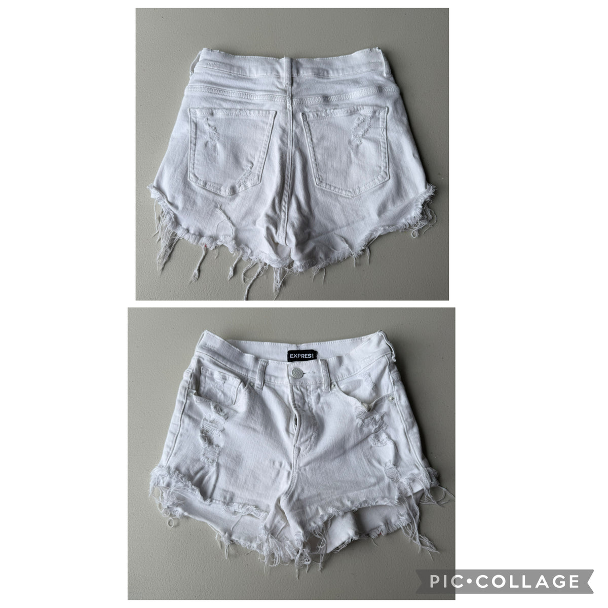 Express White Jean Shorts - size Women - XS (0/2)