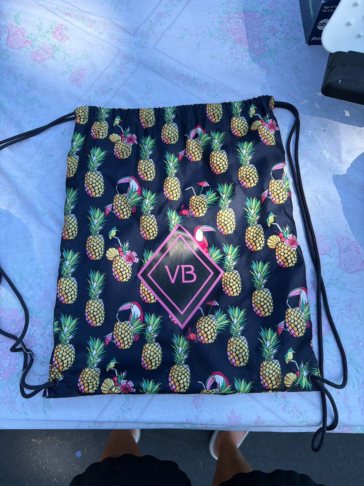 Pineapple drawstring Vera Bradley bag