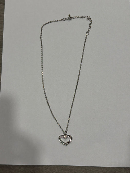 Silver heart necklace