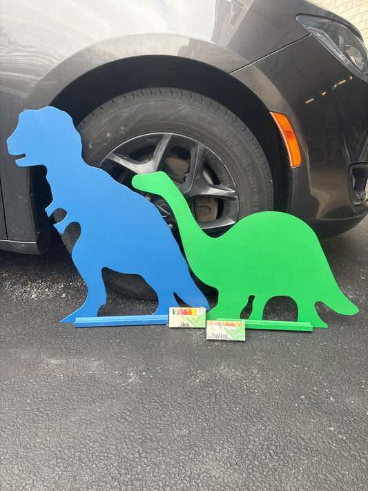 T-rex & Brachiosaurus chalkboards w/ chalk