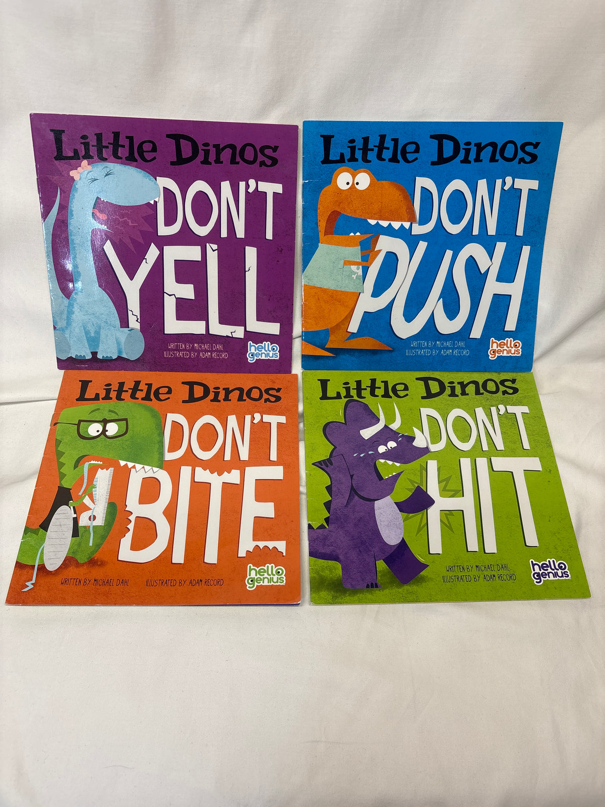 4 book set- Little Dinos Don't Bite, Don't Hit,