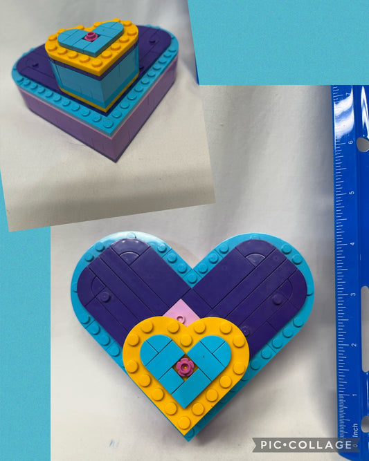 Lego dots heart box for jewelry or trinkets