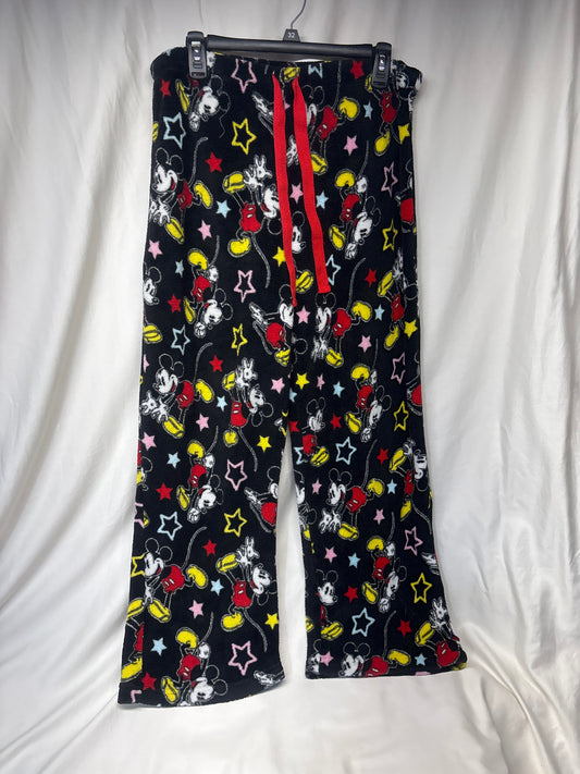 Disney plush black Mickey Mouse PJ pants - size Women - L (12/14)