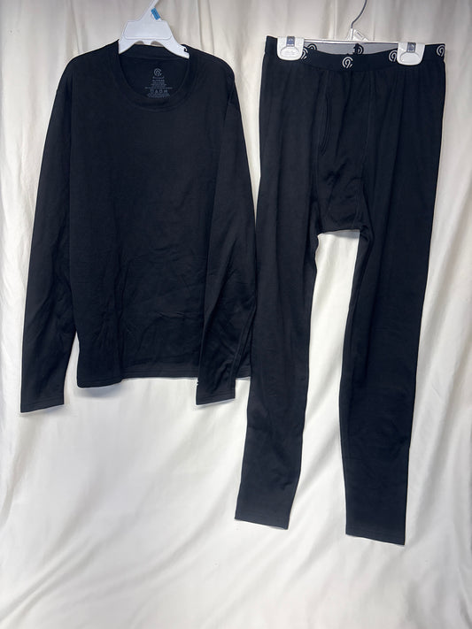 Champion black 2pc long underwear set - size Youth - 14 (XL)