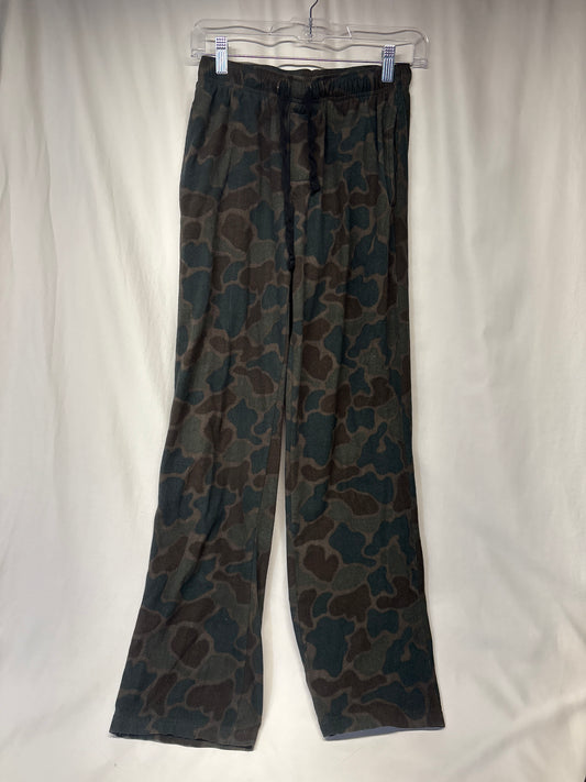 Croft & Barrow brown fleece camouflage PJ - size Teen/Men - S (29-31)