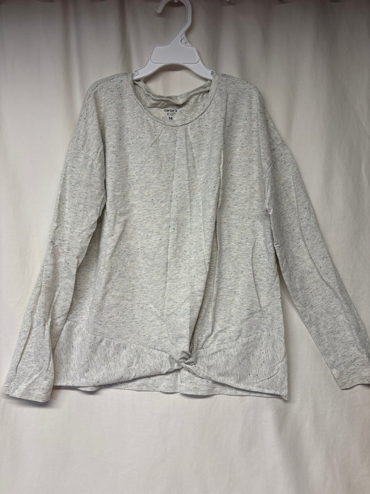Carter's oatmeal l/s top w/ multicolored flecks & - size Youth - 14 (XL)