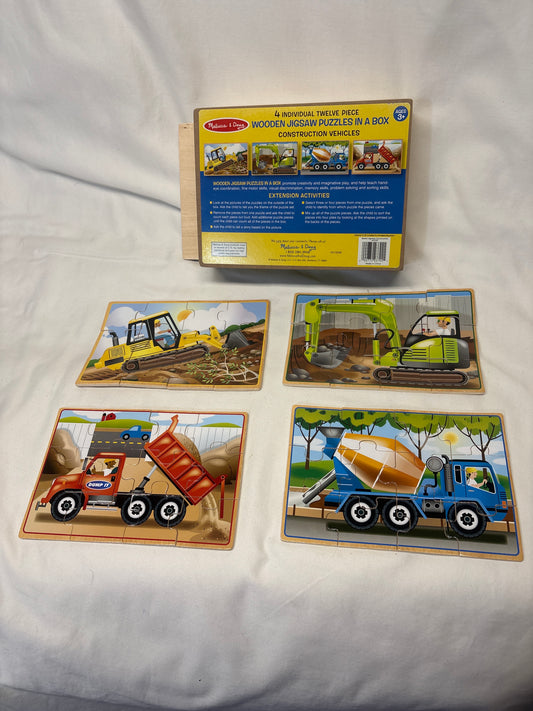 Melissa & Doug travel 4 - 12pc puzzle set
