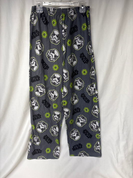 Star Wars grey fleece PJ pants w/ Storm Troopers - size Youth - 14 (XL)
