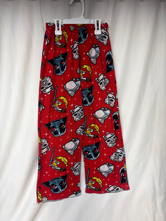 Star Wars Angry Birds red fleece PJ pants - size Youth - 10 (L)