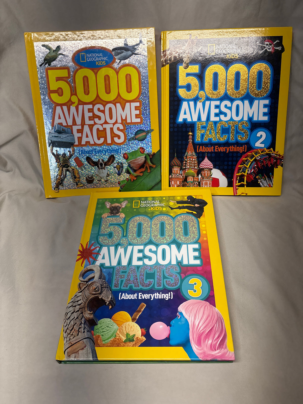 3 Nat Geo book set 5000 Awesome Facts 1 2 3