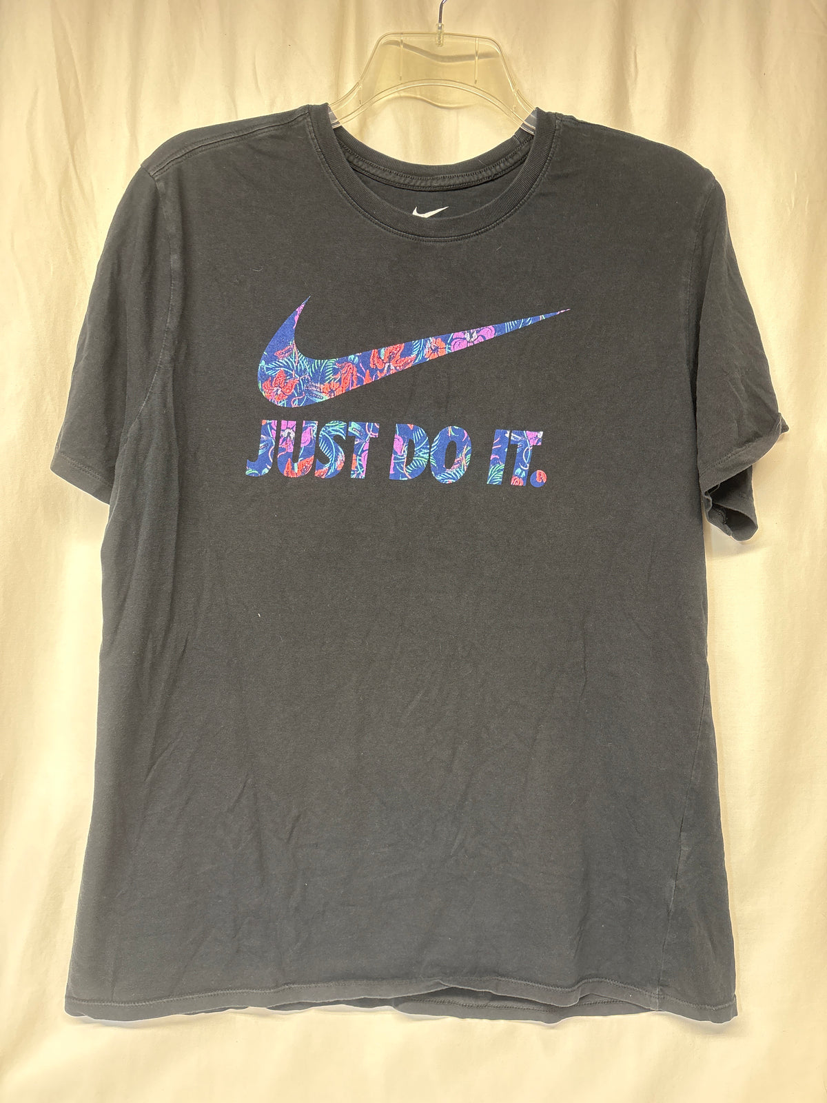 Nike black Hawaiian print swoosh tee - Just - size Women - XL (16/18)
