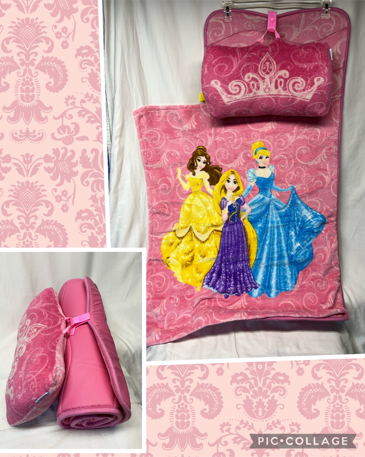 Disney Princess roll-up nap mat w/ attached