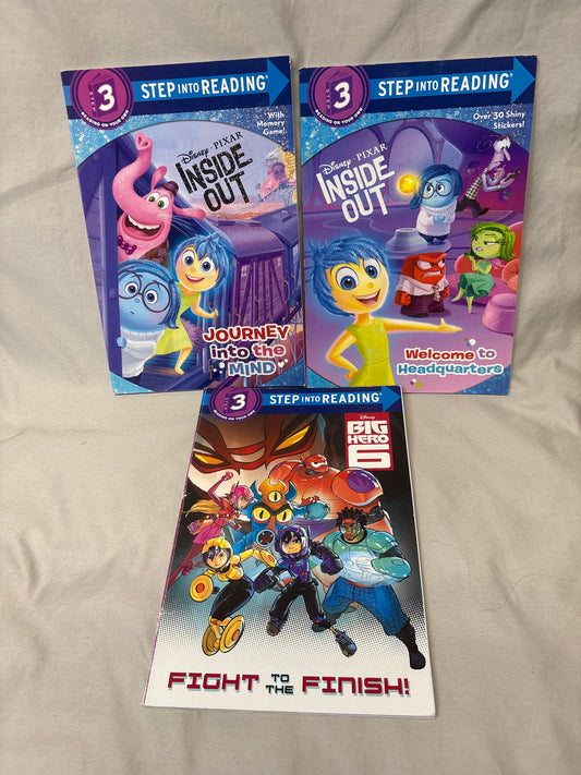 3 Disney Level 3 Readers 2 Inside Out, Big Hero 6