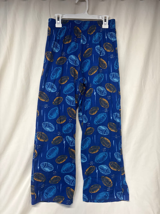 Cat & Jack blue PJ pants w/ footballs - size Youth - 12 (L)