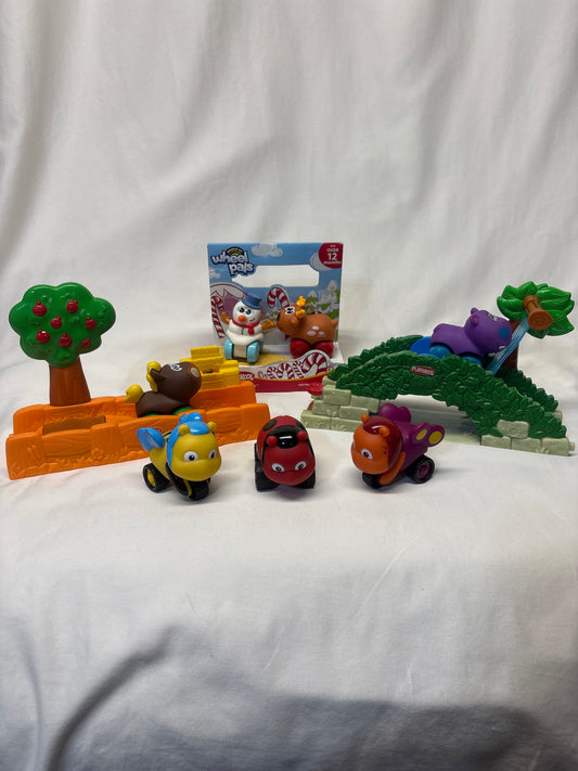 Playskool Wheel Pals set Hippo & Horse tracks &