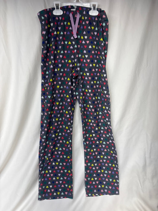 Old Navy charcoal fleece PJ pants w/ multi-color - size Youth - 14 (XL)