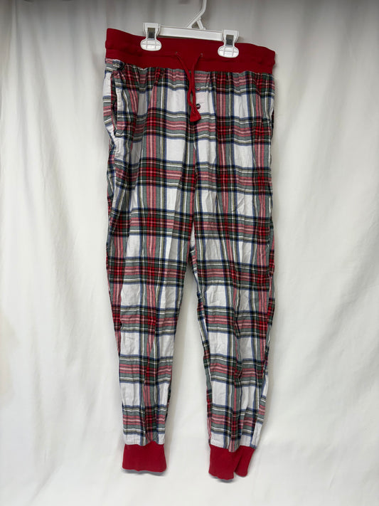 Stars Above ivory & red plaid flannel PJ pants - size Women - S (4/6)