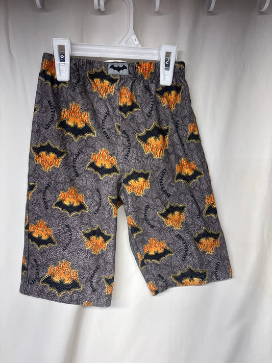 Batman grey PJ shorts w/ fire - size Youth - 4 (XS)